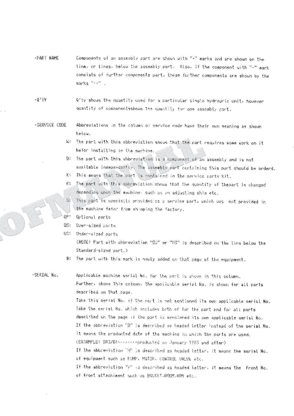 HITACHI WH04 WH051 Equip Component Excavator Parts Catalog Manual SN 174-0001-