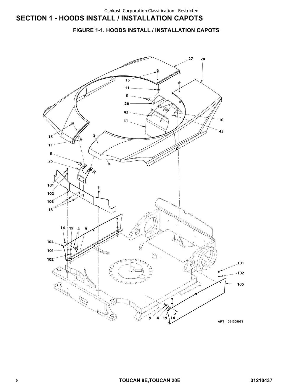TOUCAN 20E 8E Vertical Lift Parts Catalog Manual