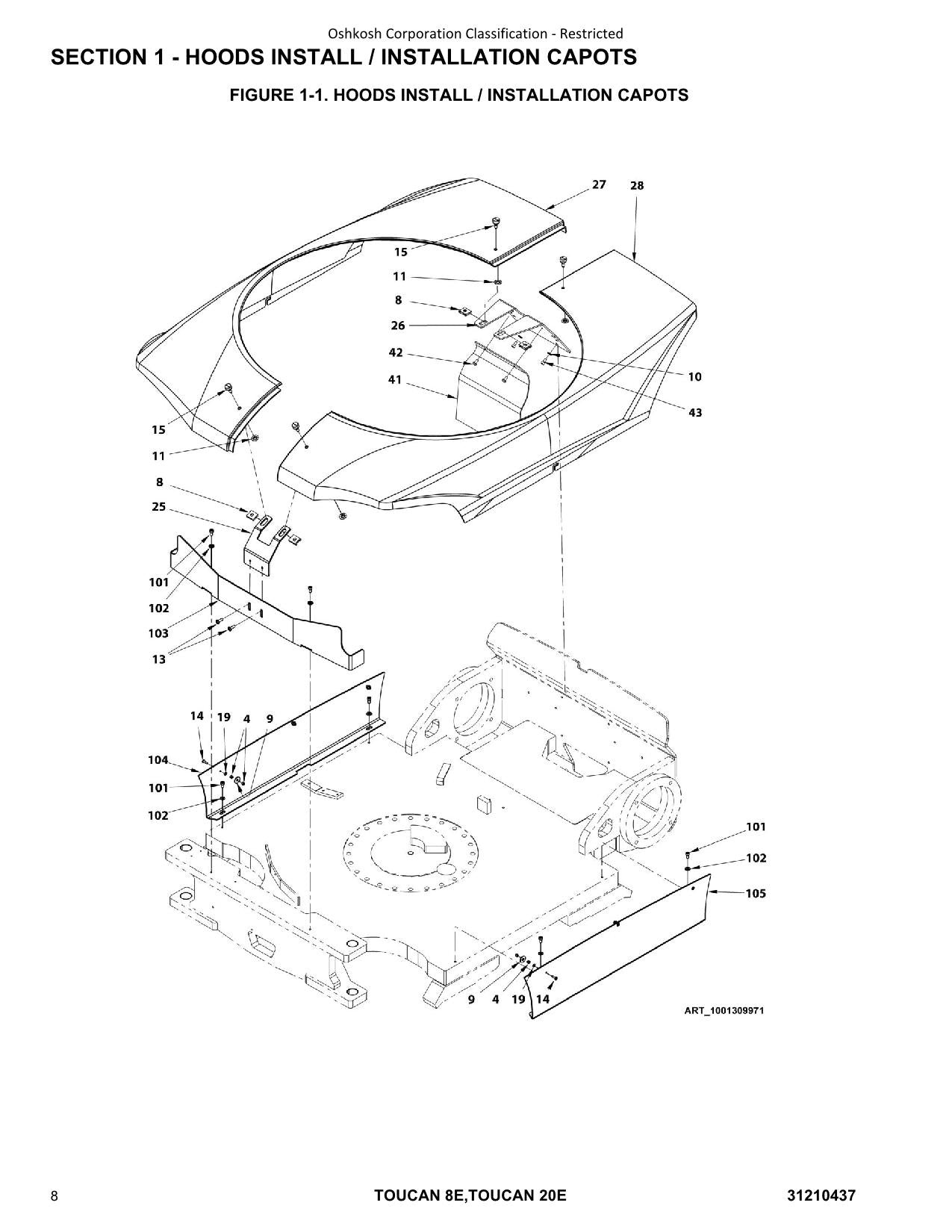 TOUCAN 20E 8E Vertical Lift Parts Catalog Manual
