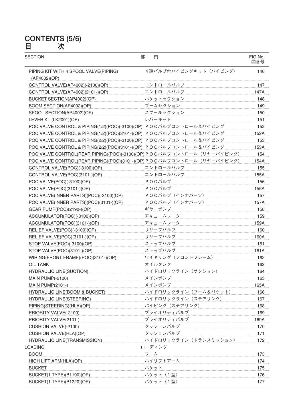 Hitachi LX110-7 Wheel Loader Parts Catalog Manual SN 001142-up
