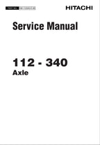 Hitachi 112-340 Axle Wheel Loader Service Manual