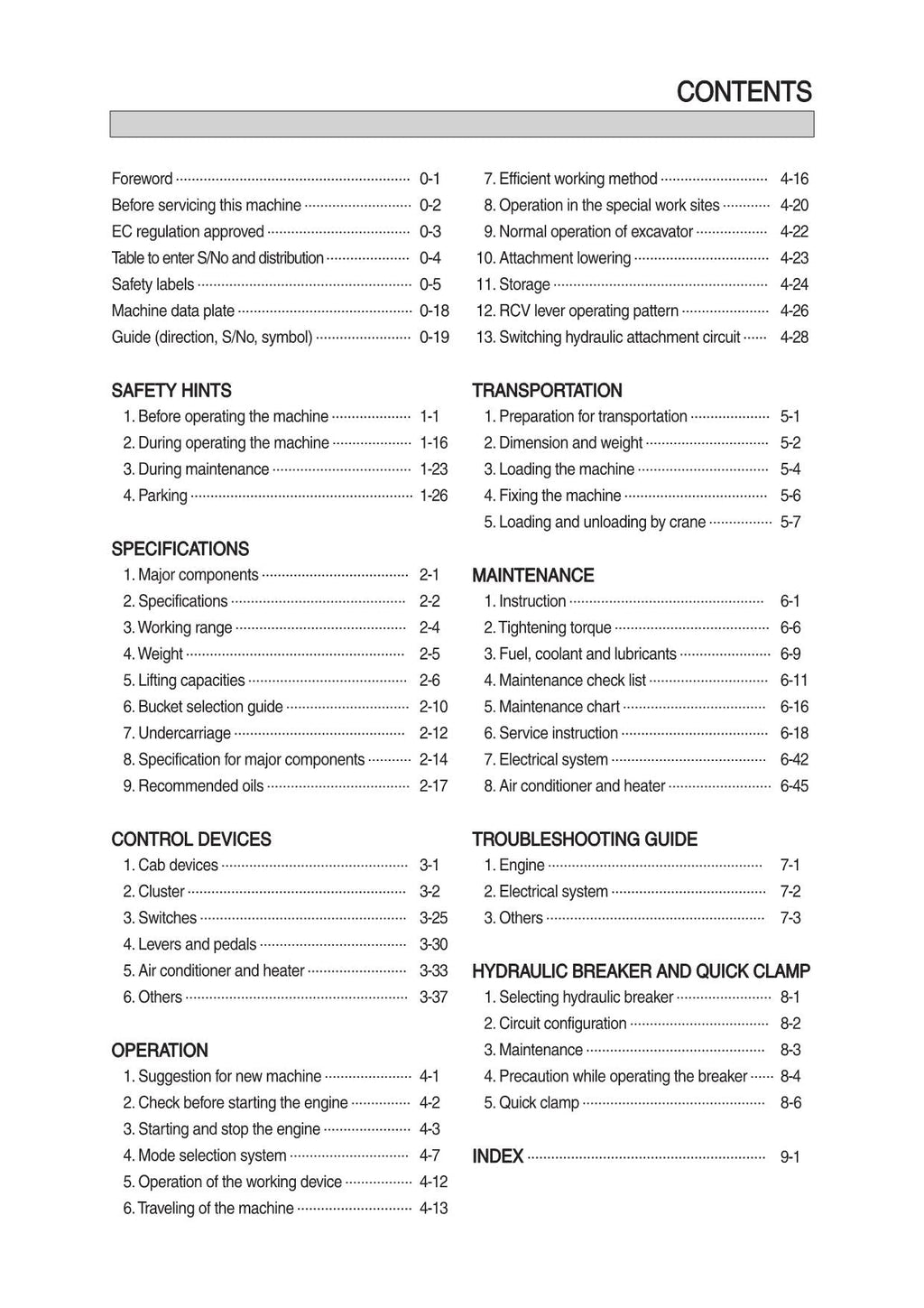 Hyundai R145CR-9A CRAWLER EXCAVATOR Operators Maintenance Manual