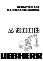 Liebherr A900 B Excavator  Operators manual