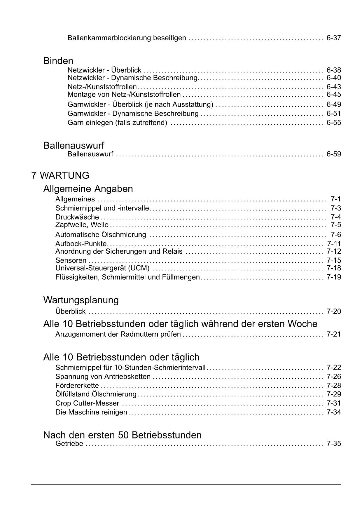 New Holland Roll Bar 125 Rundballenpresse Betriebsanleitung 92080422