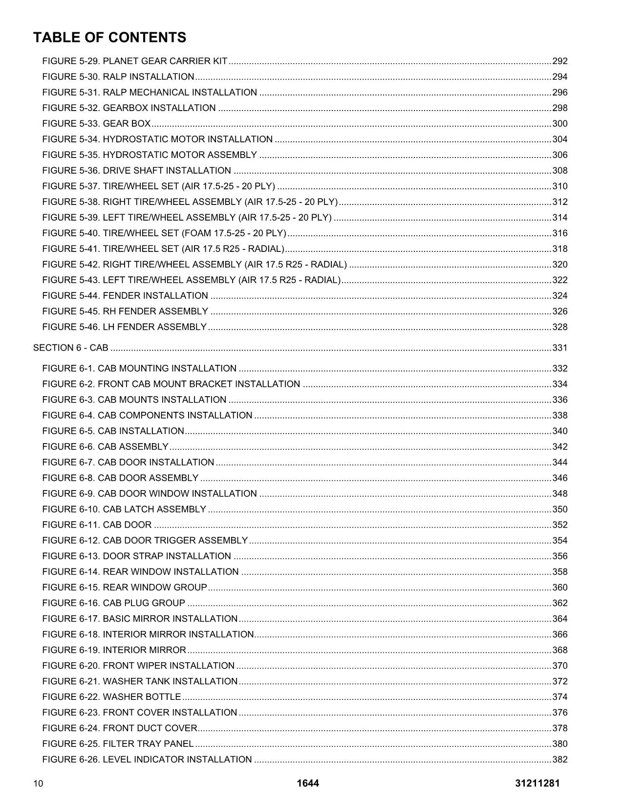 Manual del catálogo de piezas del manipulador telescópico JLG 1644 0160000001-0160100942