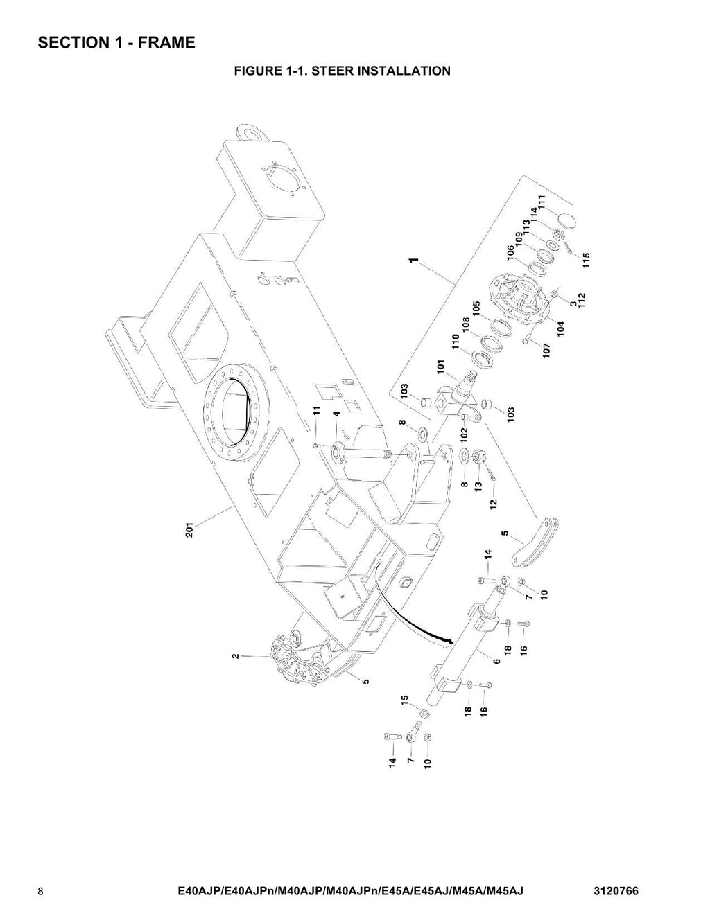 Manual del catálogo de piezas de plataformas elevadoras JLG M40AJP M40AJPnarrow M45A M45AJ