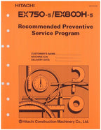 HITACHI EX750-5 EX800H-5 EXCAVATOR SERVICE MANUAL KO21200