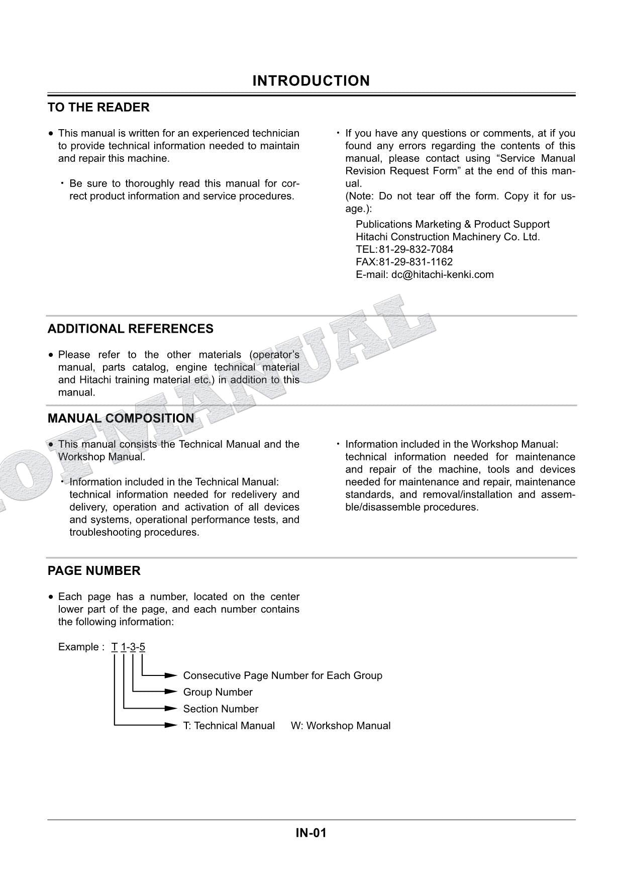 HITACHI ZX200-3G ZX240-3G Excavator Service Manual Troubleshooting Big Schemes