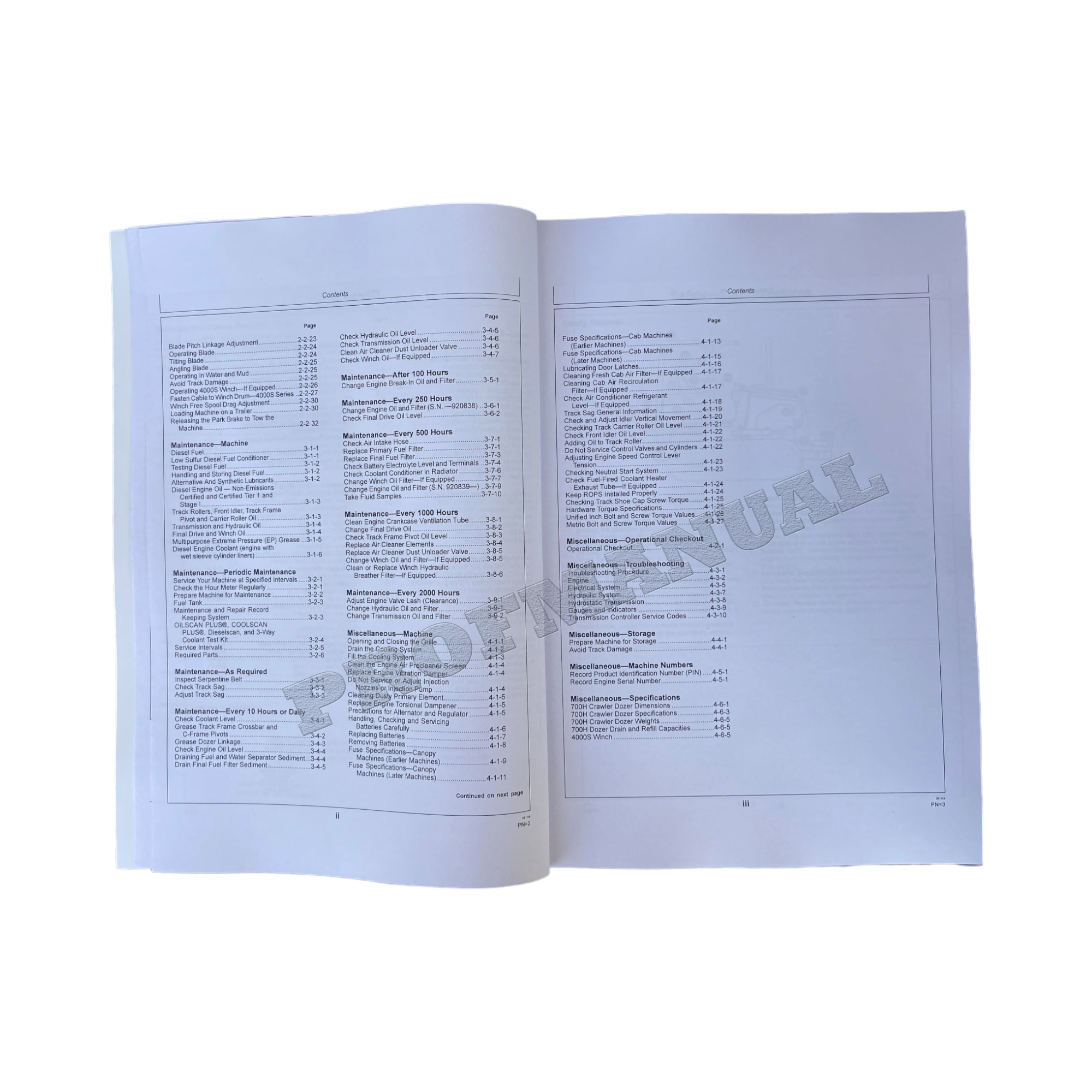 MANUAL DEL OPERADOR DE LA TOPADORA SOBRE ORUGAS JONH DEERE 700H 