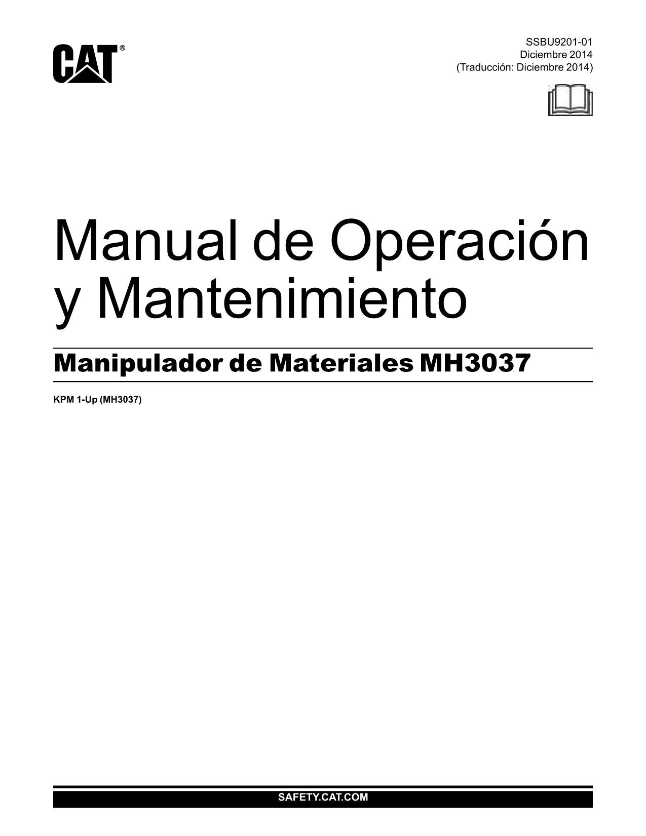 Caterpillar MH3037 Manipulador de materiales Manual de Operación y Mantenimiento
