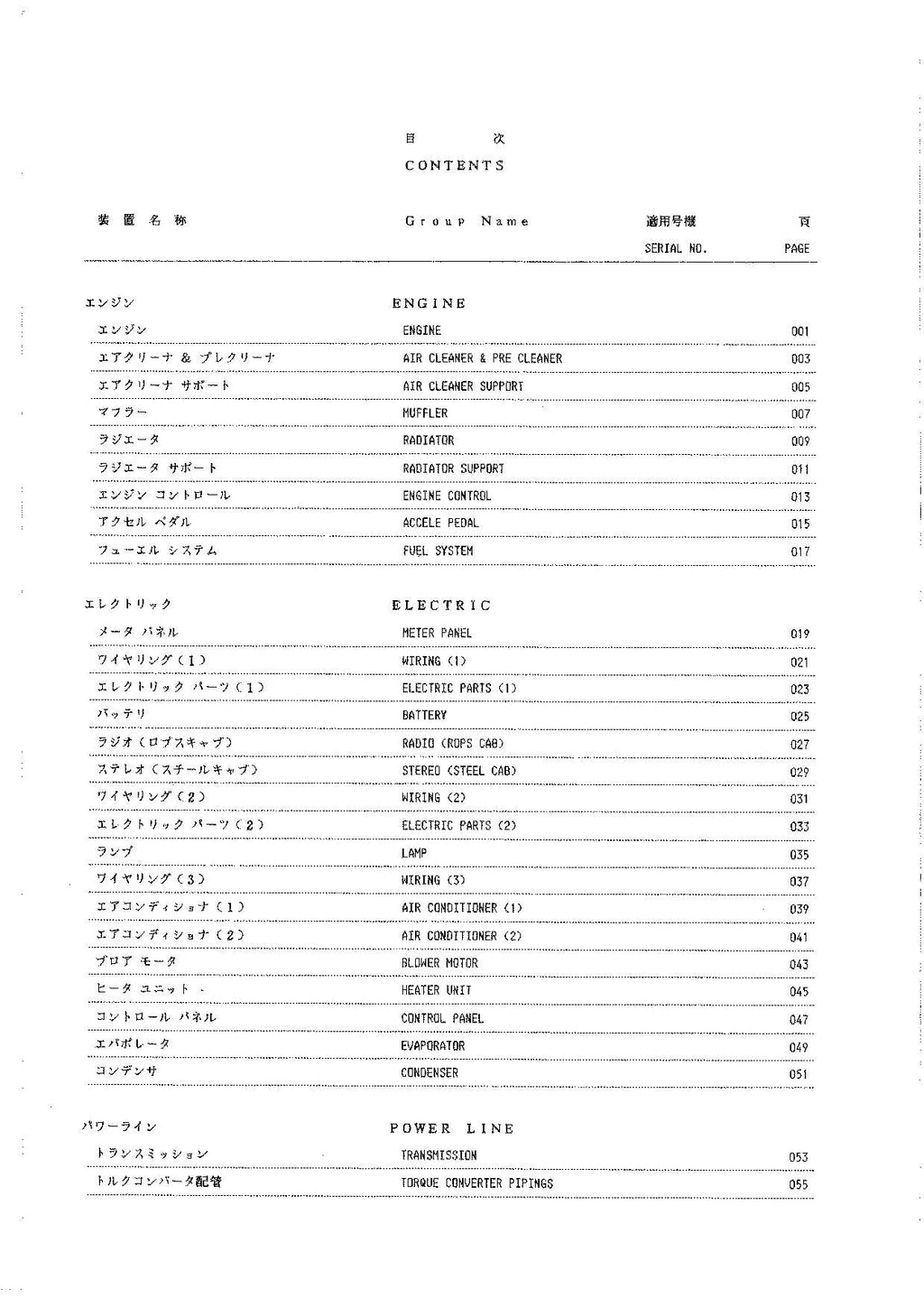 Hitachi LX200 Wheel Loader Parts Catalog Manual SN 00101-up