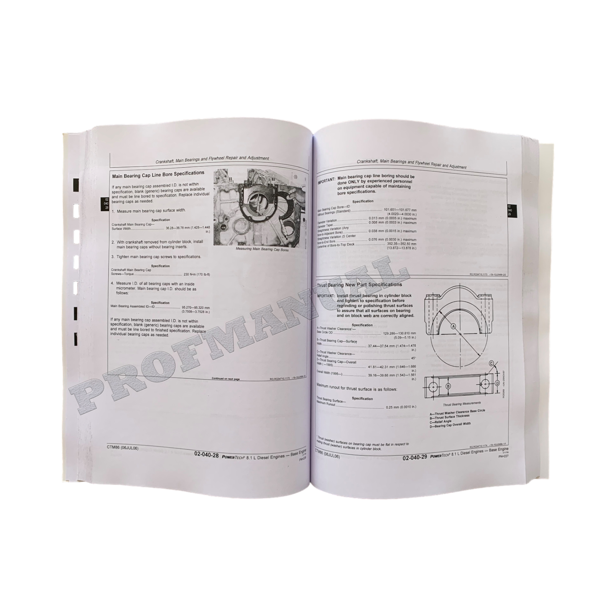 John Deere PowerTech TM 8.1 L 6081 Engine Base Engine Service manual CTM86
