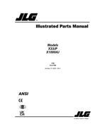 JLG X1000AJ X33JP Compact Crawler Boom Parts Catalog Manual