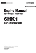 Hitachi 6HK1 Tier 4 Operat Troubleshoot Engine Service Manual Schemes ETDDN50