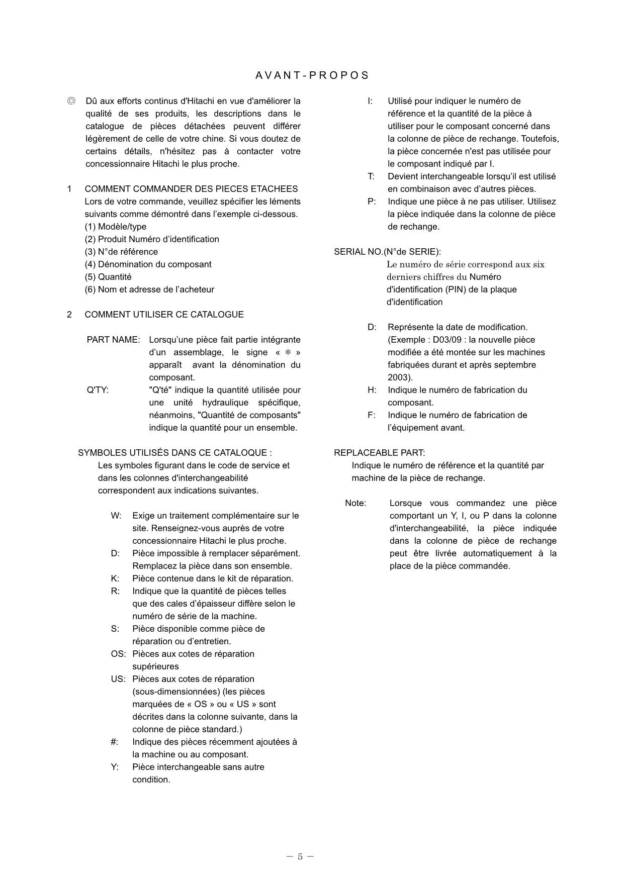 Hitachi ZW90 Wheel Loader Equipment Component Parts Catalog Manual SN 000101-up