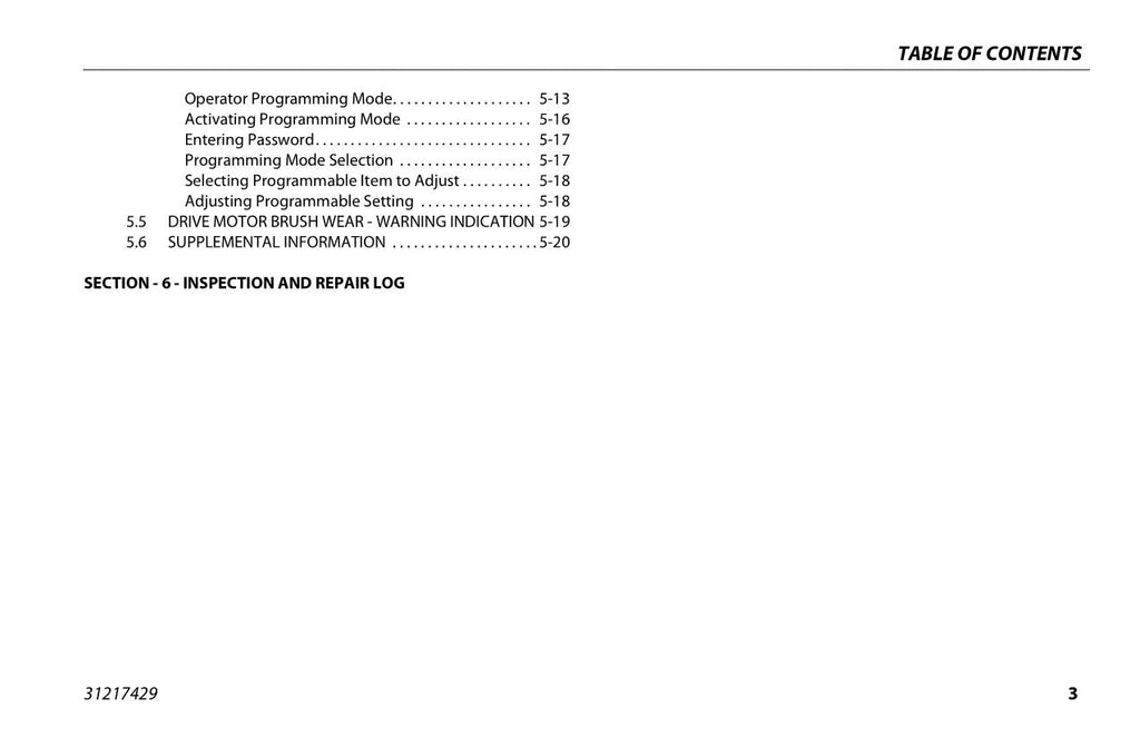 Manual del operador de mantenimiento y operación del mástil vertical JLG 20MSP 20MVL 31217429
