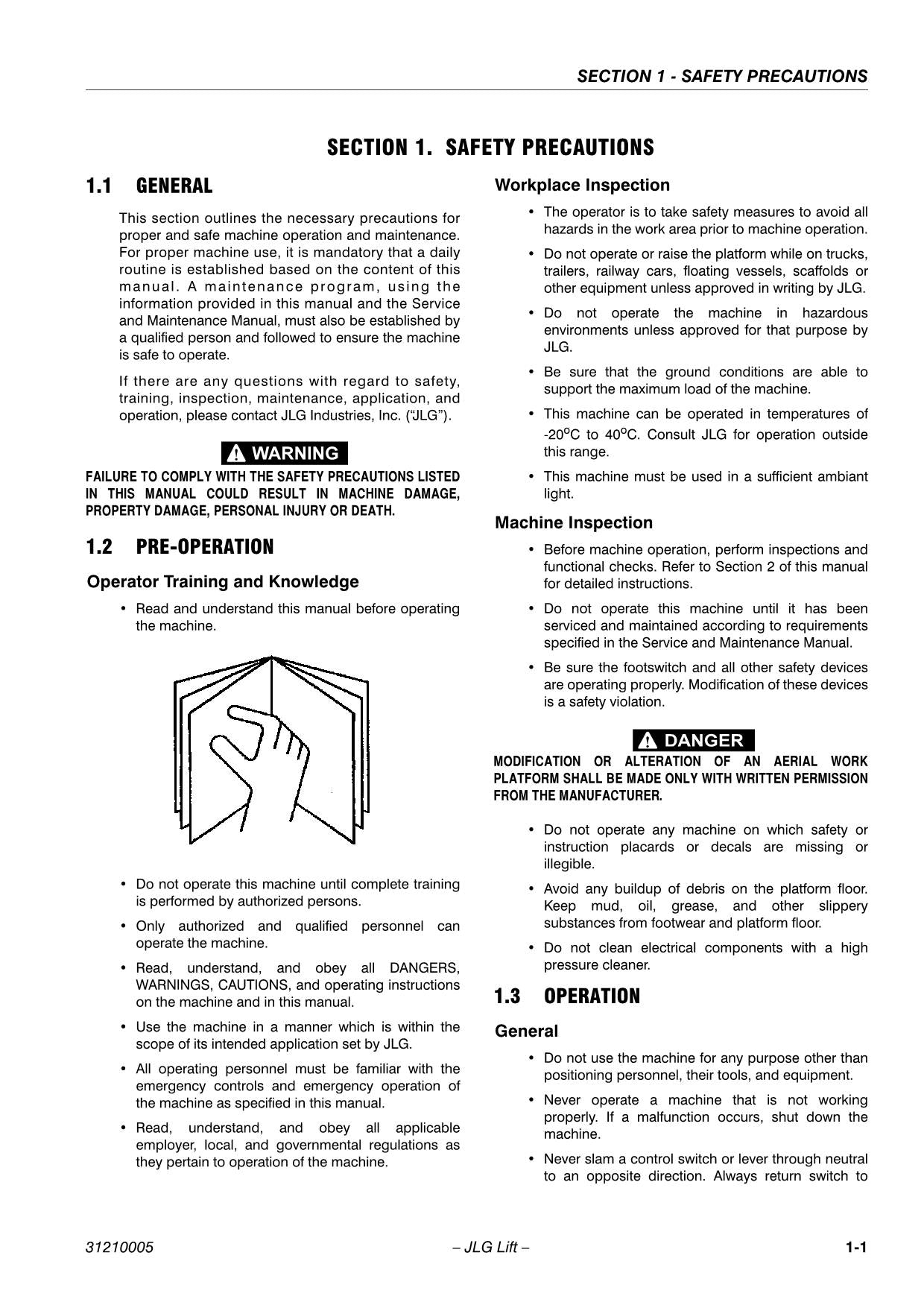 TOUCAN 1010 1010I Vertical Lift Maintenance Operation Operators Manual