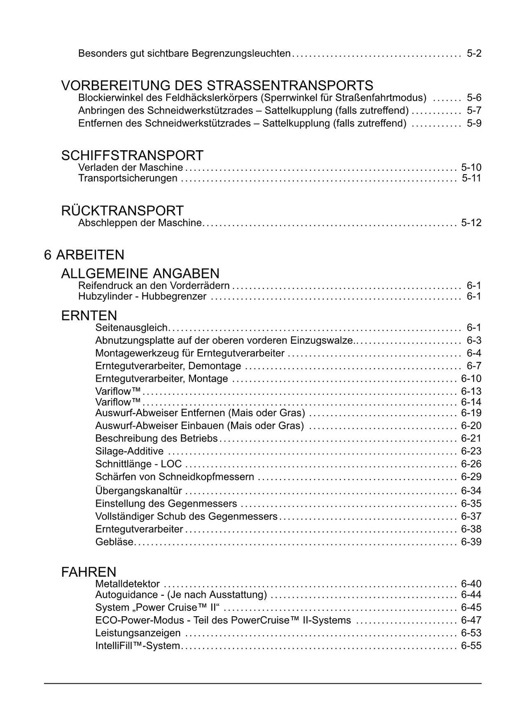 New Holland FR480 FR550 FR650 FORAGE CRUISER Feldhäcksler Betriebsanleitung