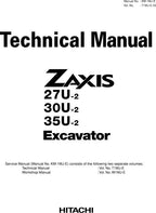 HITACHI ZAXIS 27U-2 30U-2 35U-2 EXCAVATOR SERVICE MANUAL