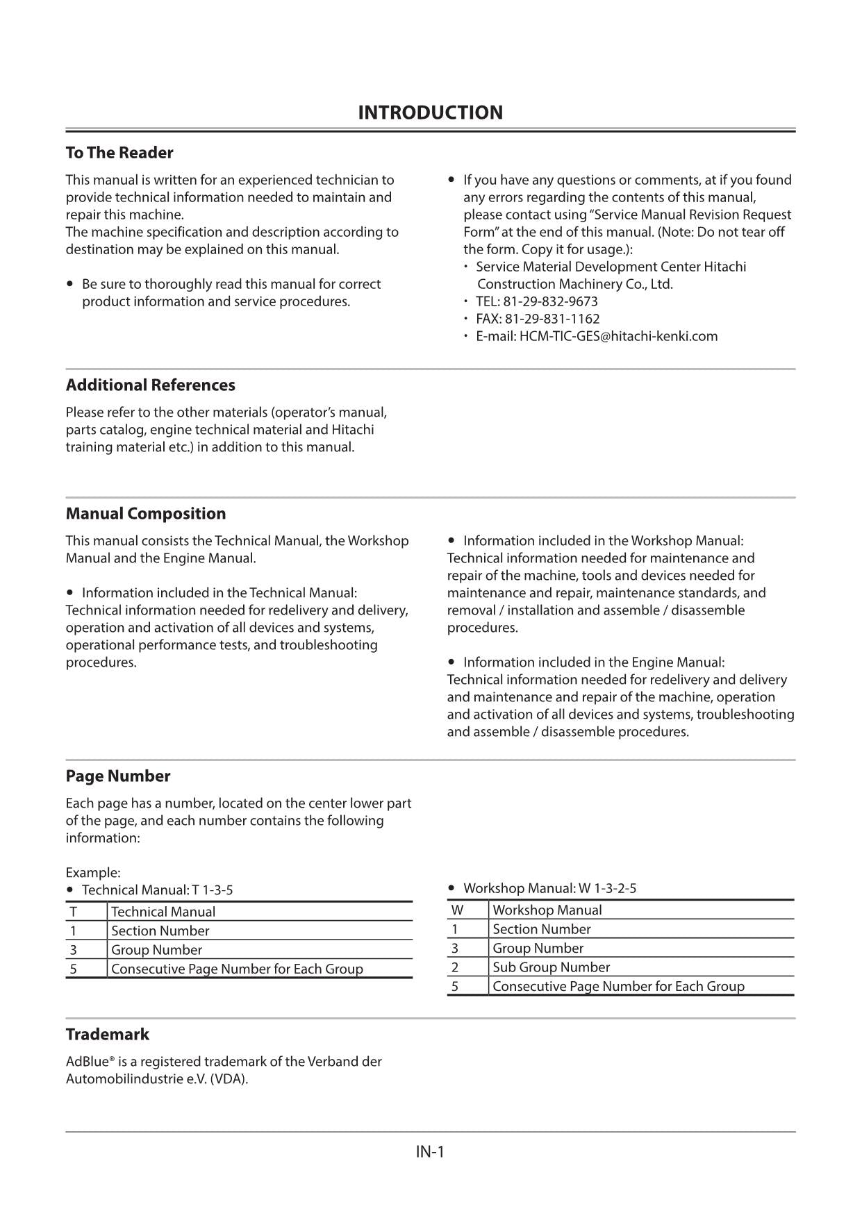 HITACHI ZAXIS ZX135US-6 Excavator Workshop Service Manual WDAS50-EN-01