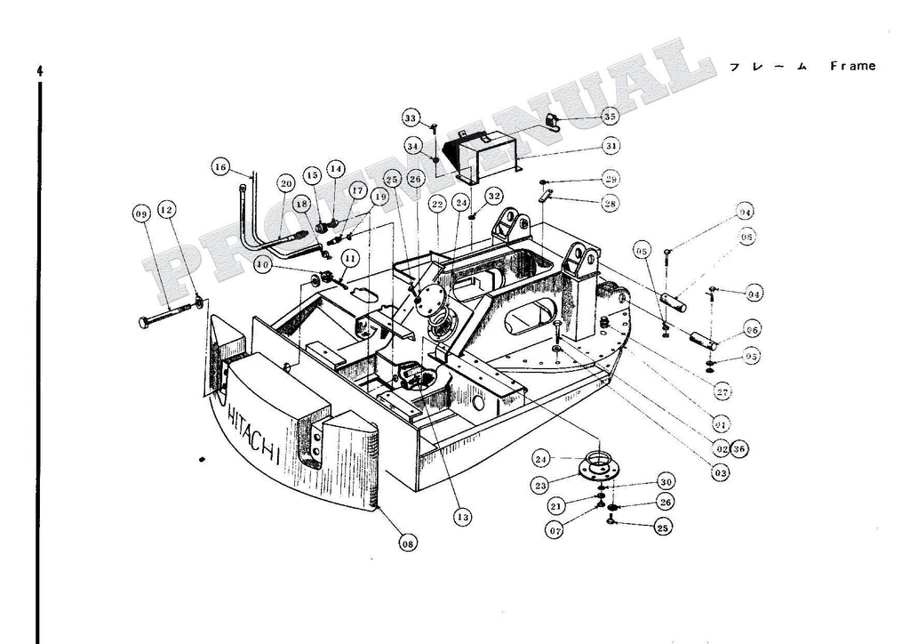 HITACHI UH03-4 CONSTRUCTION Excavator Parts Catalog Manual
