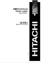 Hitachi LX210E-2 Wheel Loader Parts Catalog Manual SN 381F1500-up