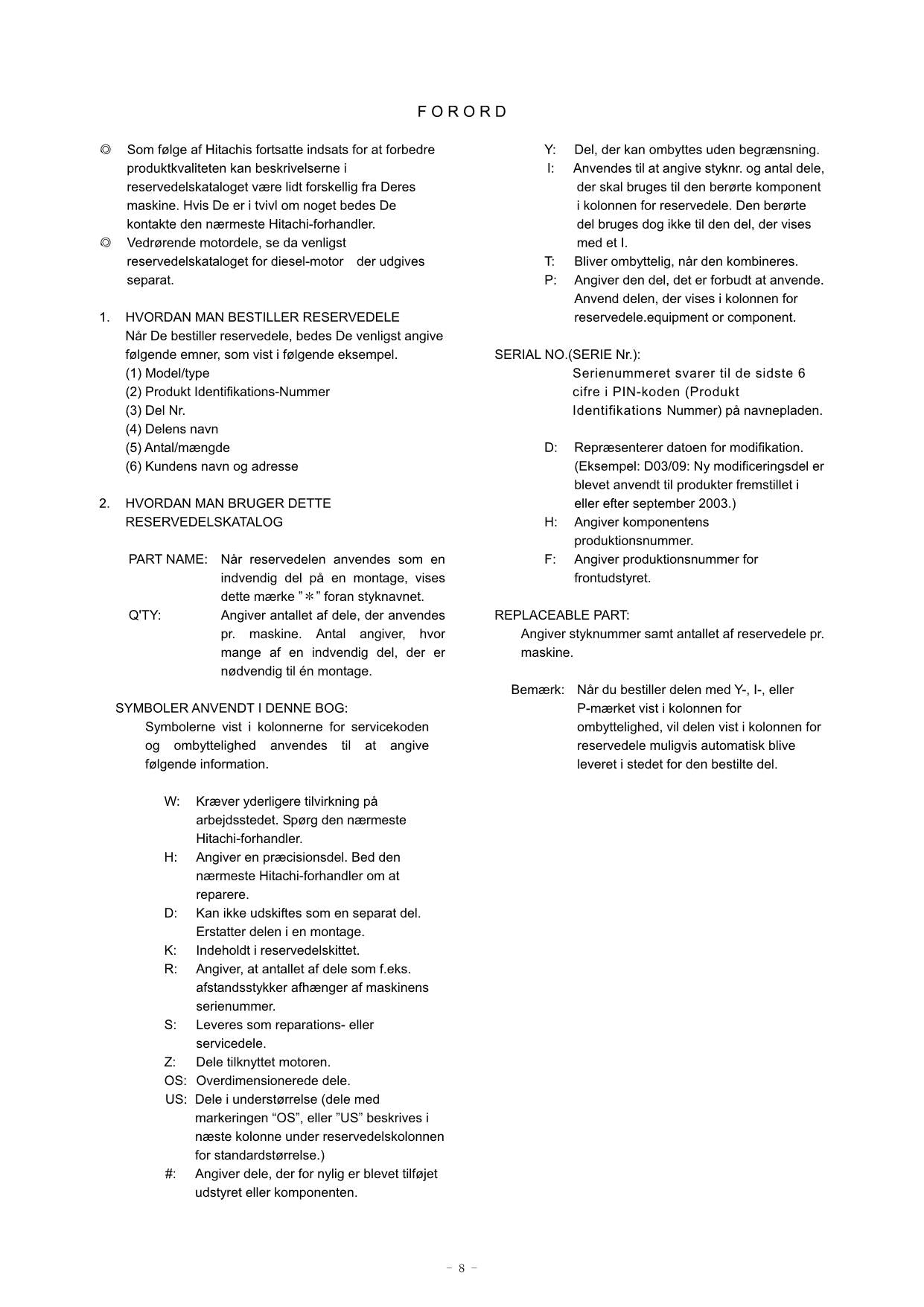Hitachi ZW550-5B Turkey Wheel Loader Parts Catalog Manual SN NHF90 009101-up