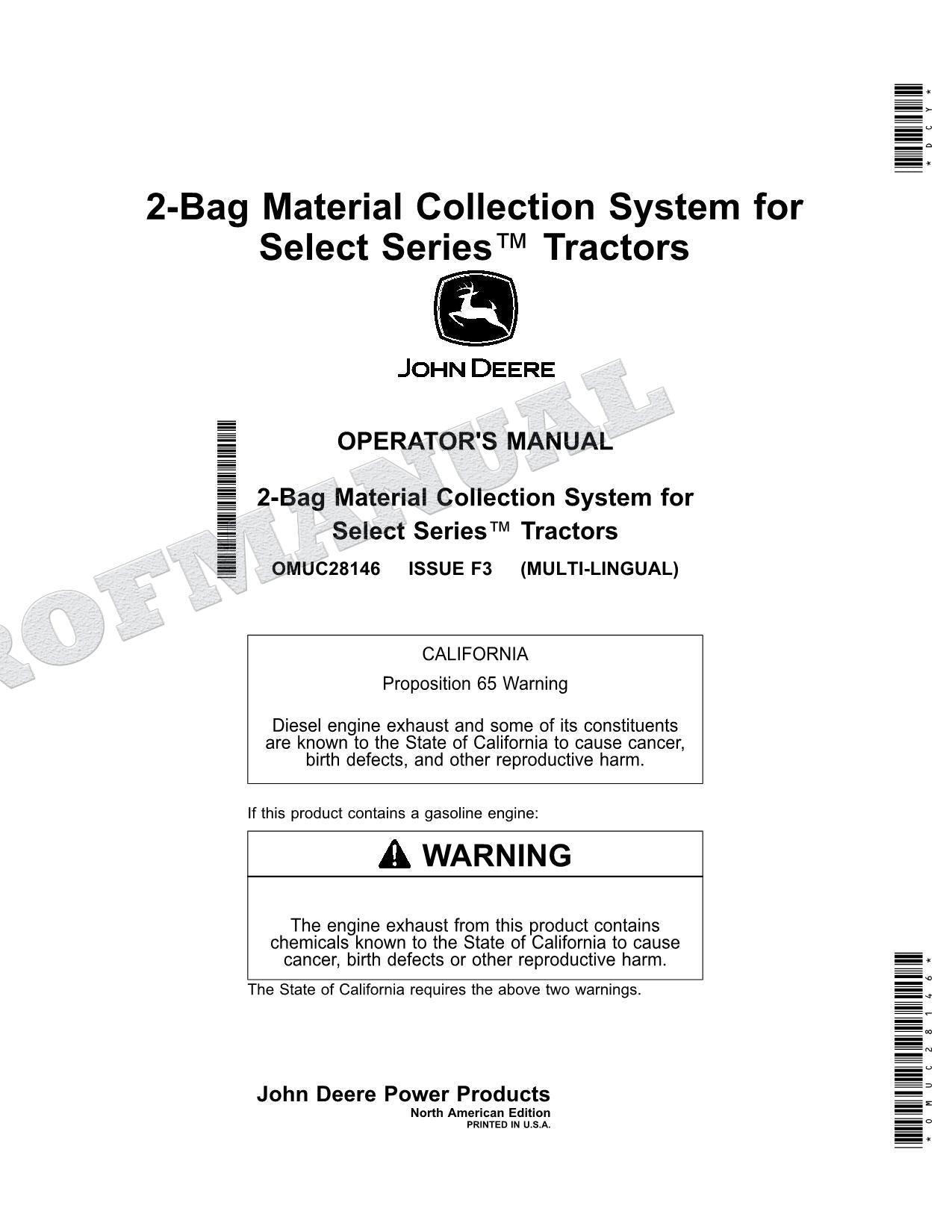 John Deere X330 X584 X390 X380 X370 Tractor Manual del Operador Español