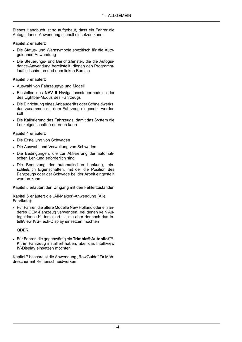 New Holland INTELLISTEER INTELLIVIEW IV Betriebsanleitung