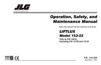 LIFTLUX 153-22 Scissor Lift Maintenance Operation Operators Manual 3121300