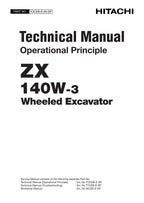 HITACHI ZX140W-3 Excavator Operational Principle EAR control Technical Manual