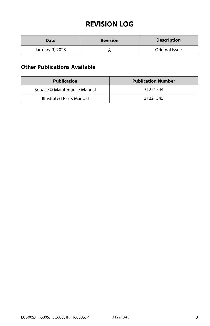 Manual del operador de plataformas elevadoras JLG EC600SJ EC600SJP H600SJ H600SJP 31221343