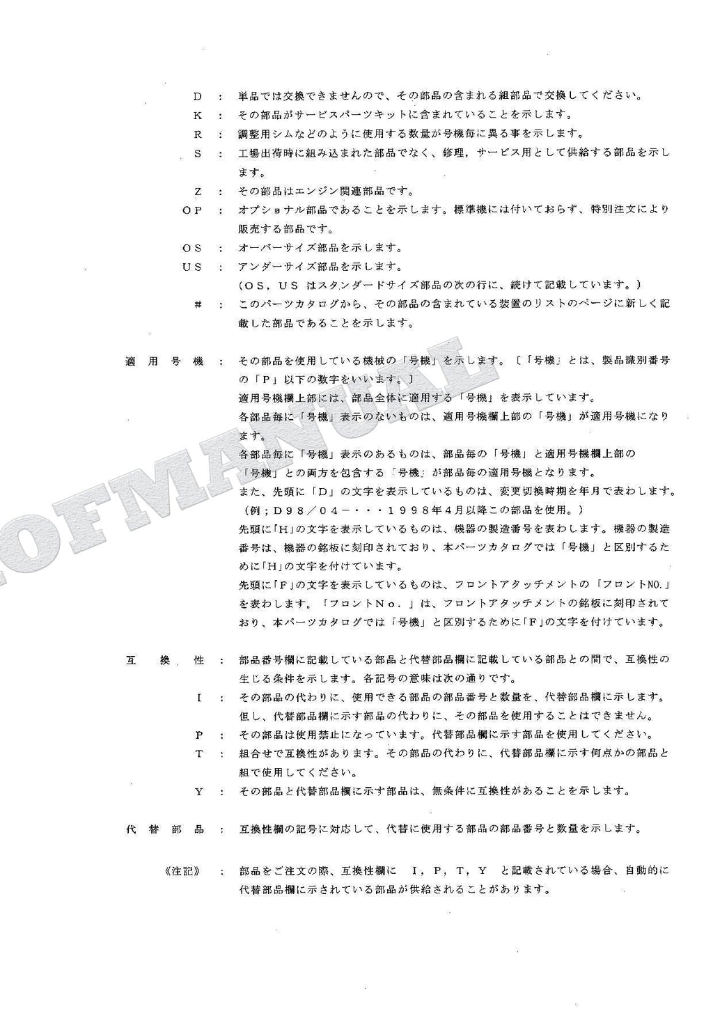 HITACHI EX135USR Excavator Parts Catalog Manual SN 001001-