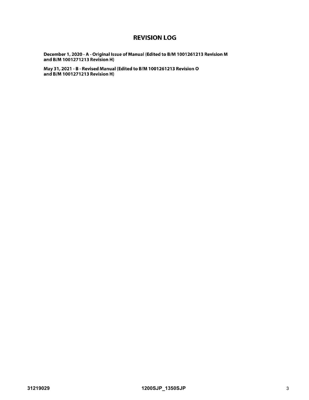 JLG 1200SJP 1350SJP Boom Lift Parts Catalog Manual 31219029