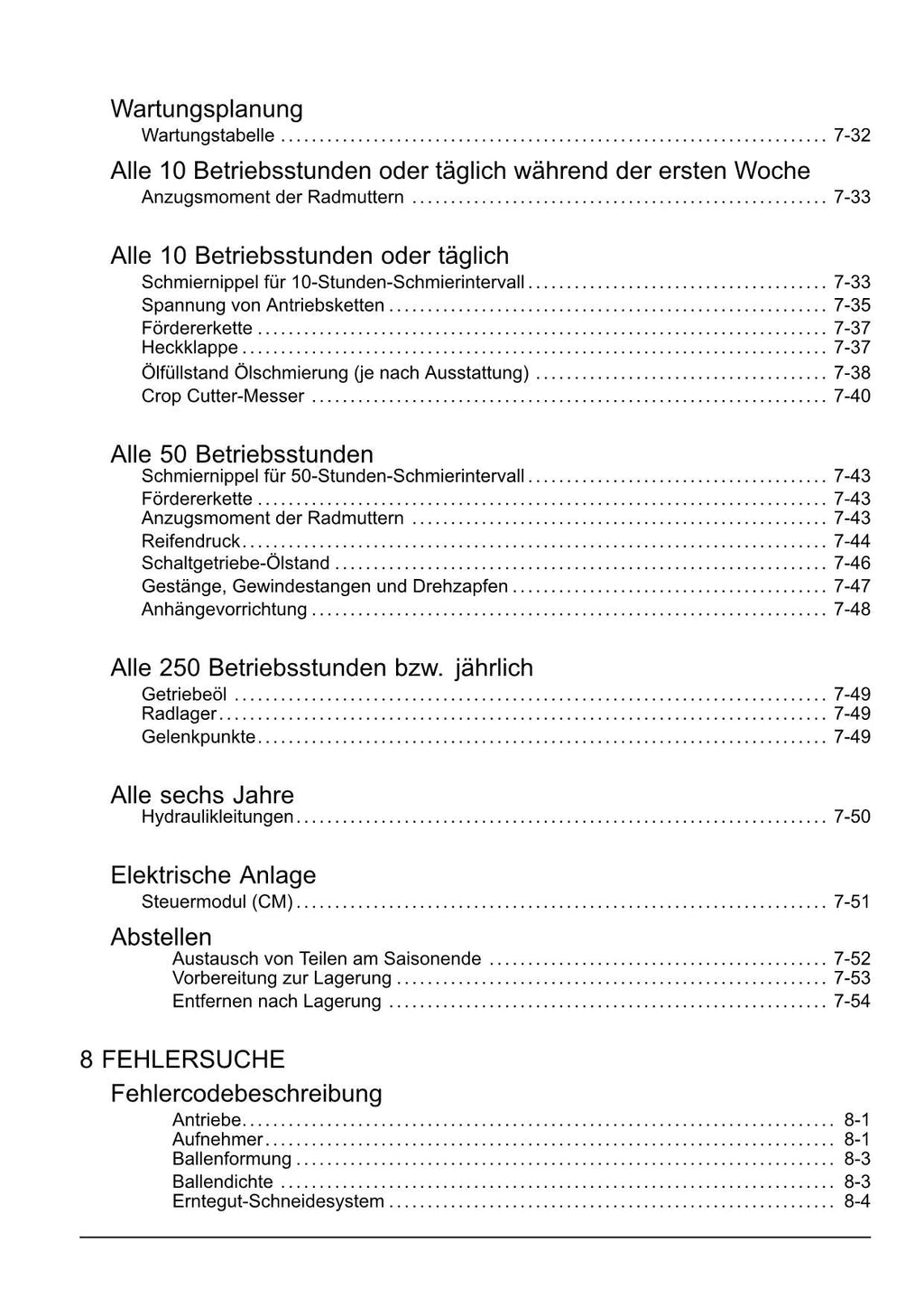 New Holland BR6090 Rundballenpresse Betriebsanleitung Ab 7366