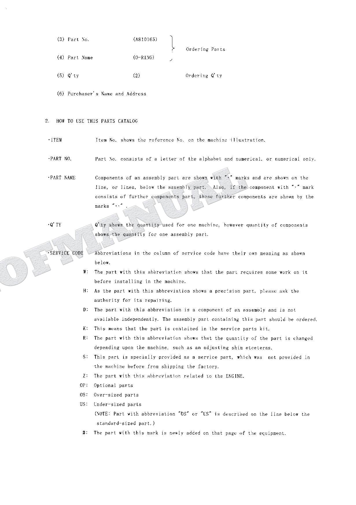 HITACHI ZAXIS ZX75US Excavator Parts Catalog Manual SN 030001-