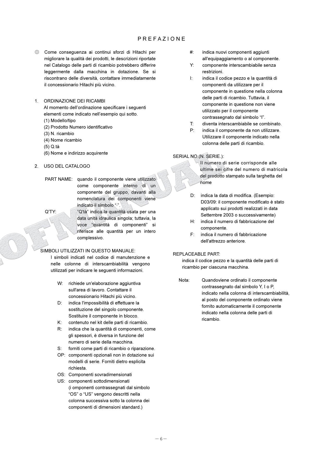 Catálogo de piezas de excavadoras HITACHI ZX60USB-3 ZX60USB-3F