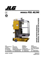TOUCAN P21 Vertical Lift Parts Catalog Manual 21034 21035 21038 Multi language