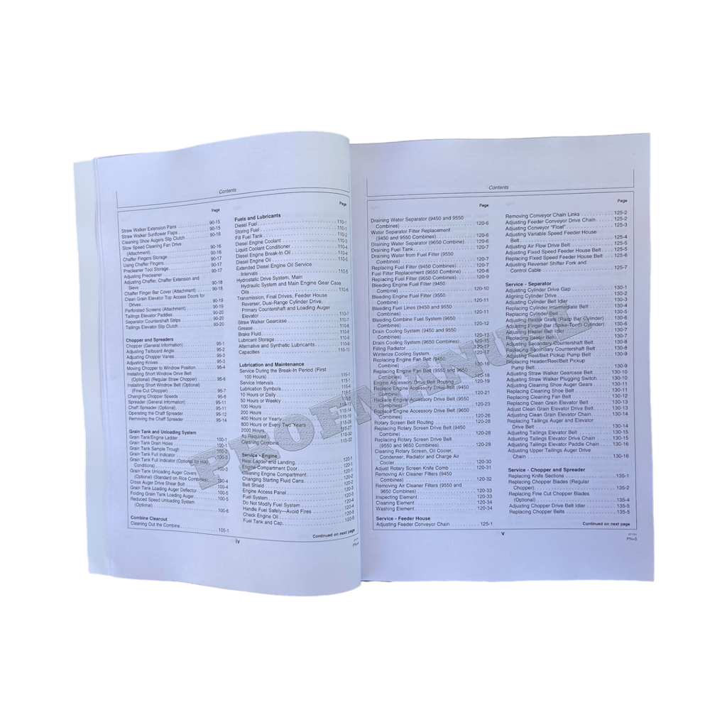Manual del operador de la cosechadora John Deere 9450, 9550 y 9650 + ¡Extra! OMH202764
