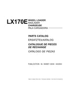 Hitachi LX170E Wheel Loader Parts Catalog Manual SN 384F1001-up