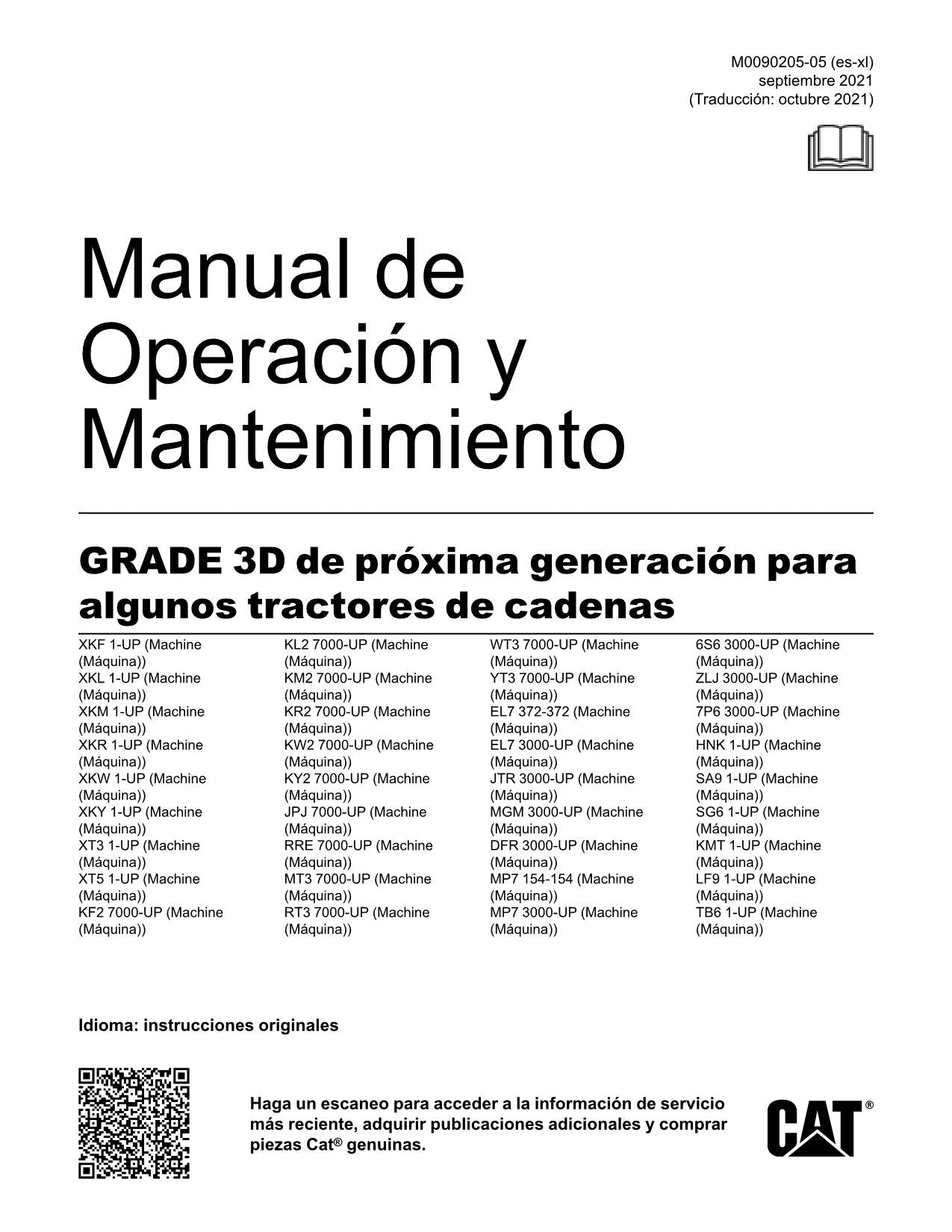Caterpillar GRADE 3D de próxima generación para Tractor Manual de Operación