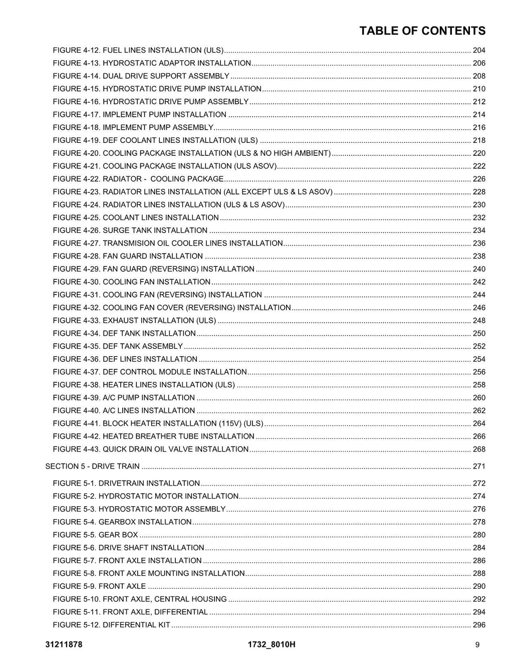 JLG 1732 8010H Telehandler Parts Catalog Manual 31211878