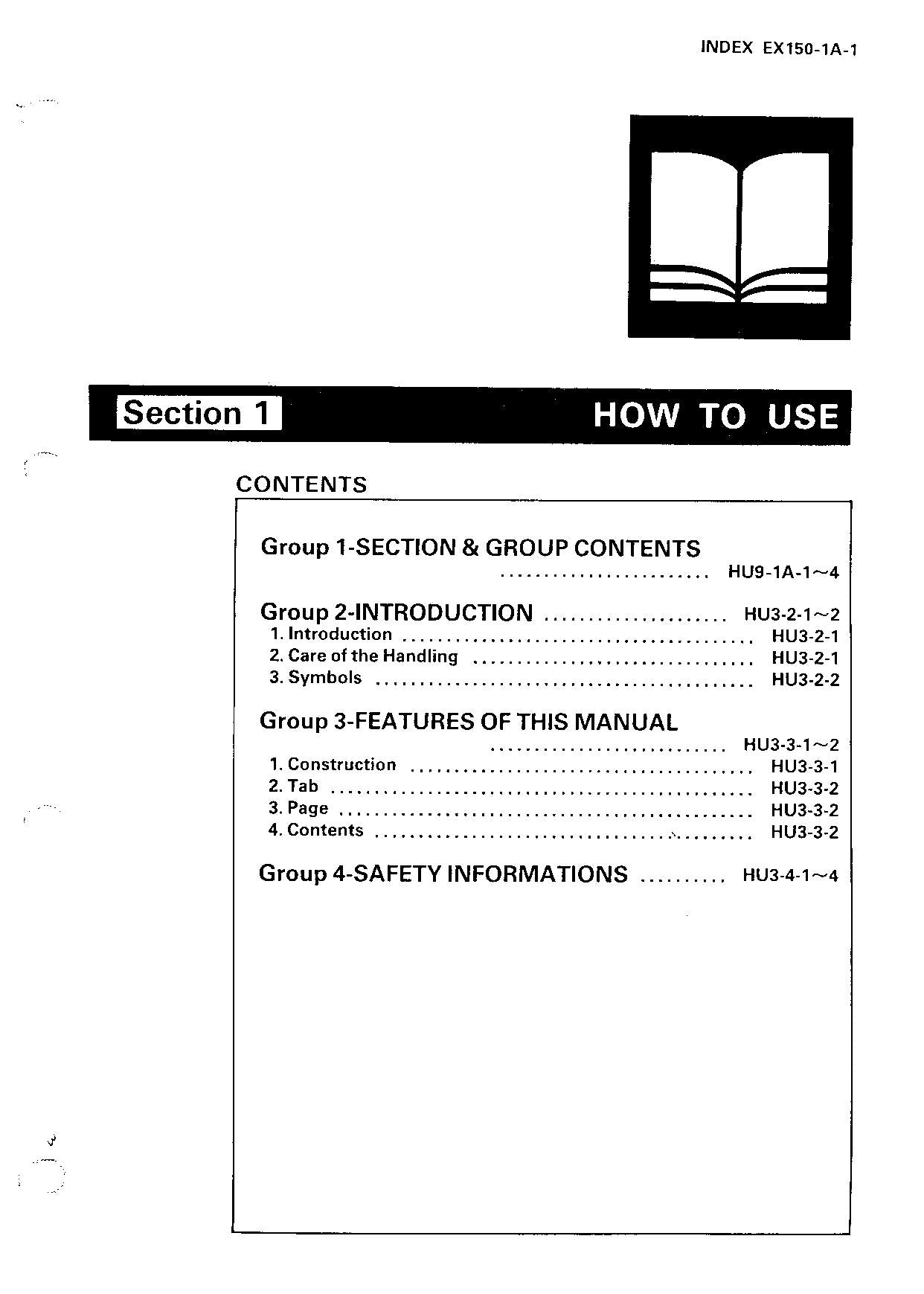 HITACHI EX150 Excavator Service Manual