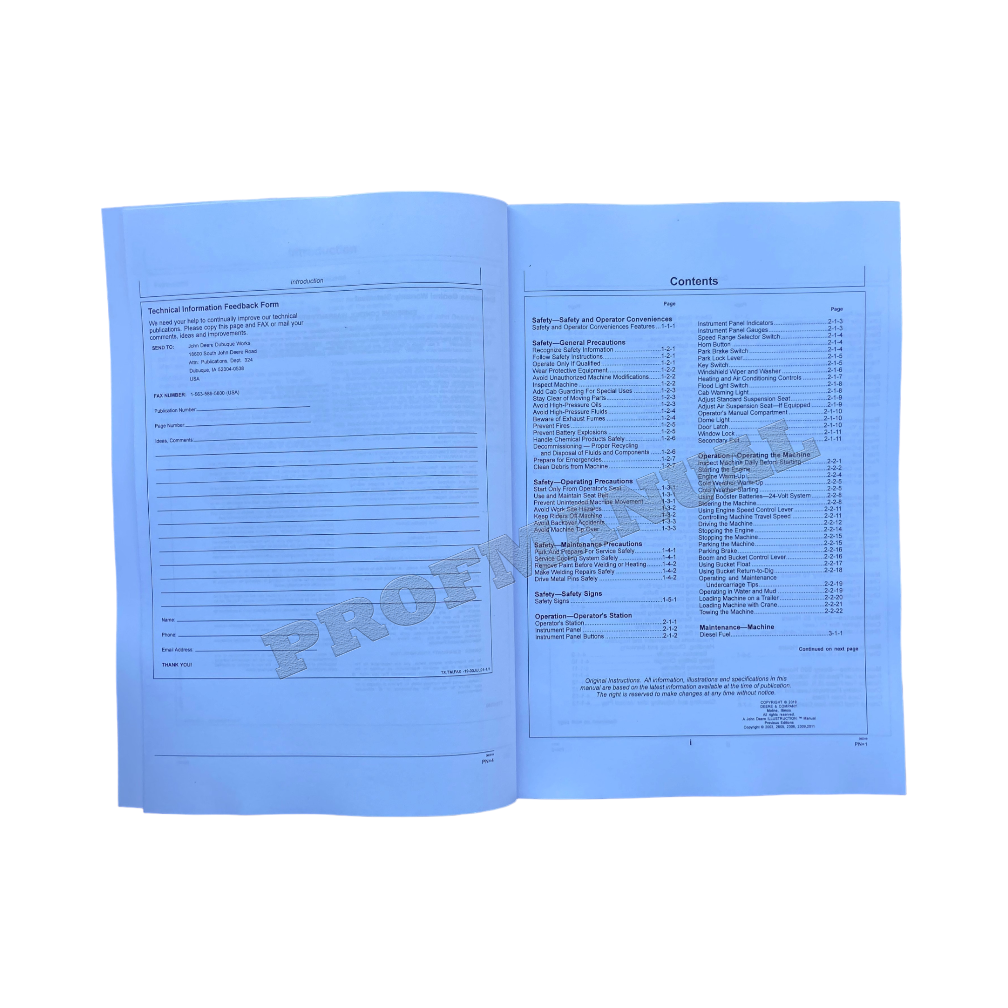 MANUAL DEL OPERADOR DEL CARGADOR SOBRE ORUGAS JONH DEERE 655CII 755CII 655C II + ¡BONIFICACIÓN! 