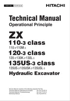 HITACHI ZX135US-3Class Excavator Operational Principle Technical Manual