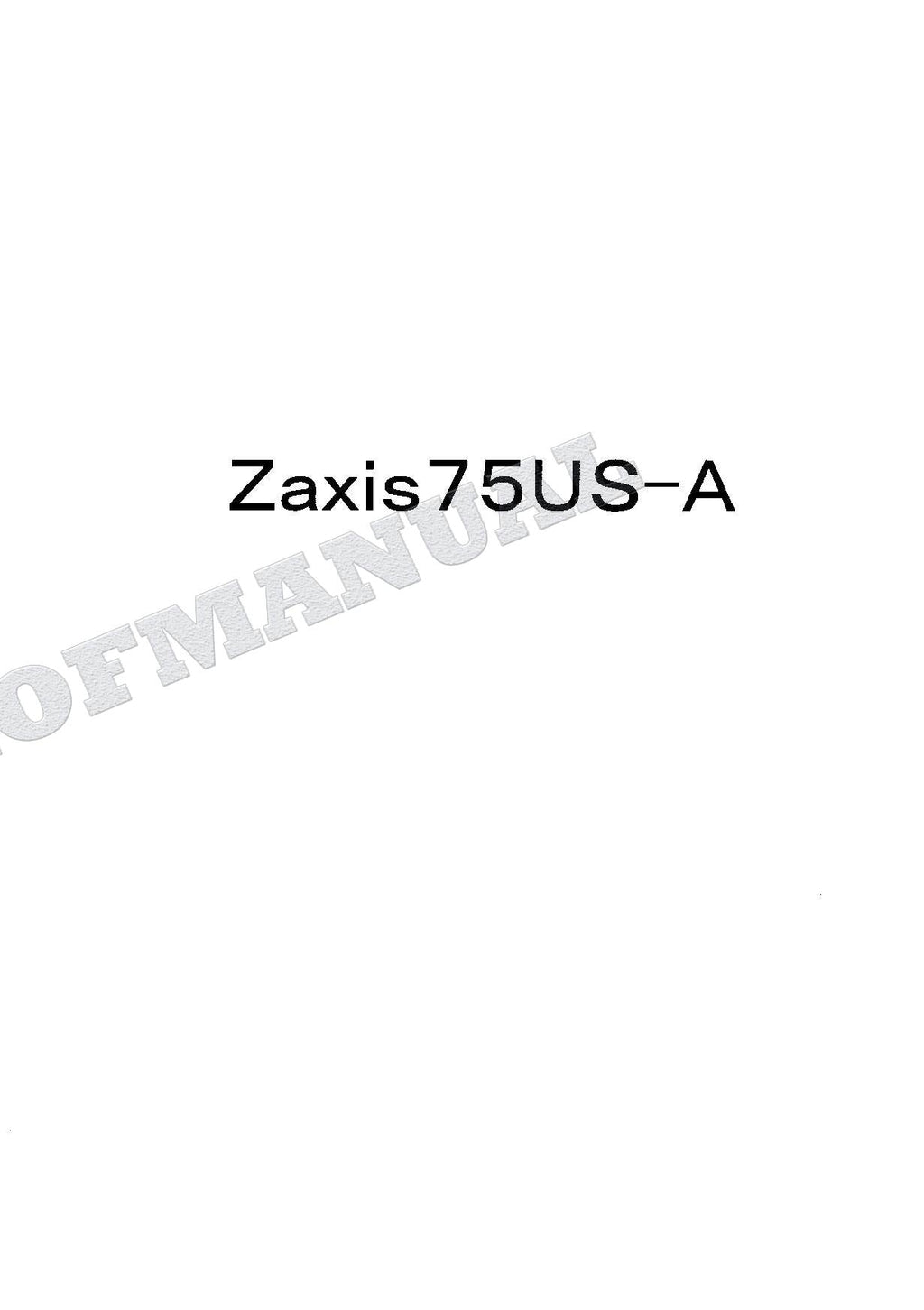 HITACHI ZAXIS ZX75US-A ZX75UR ZX135UR ML Crane Excavator Parts Catalog Manual