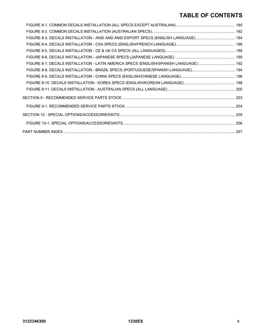 JLG 1230ES Vertical Mast Parts Catalog Manual 3122346300