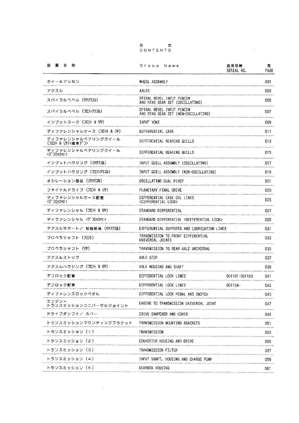 Hitachi LX150-2 Wheel Loader Parts Catalog Manual SN 001001-up