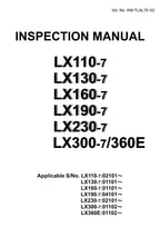 Hitachi LX160-7 LX190-7 LX230-7 LX300-7 LX360E Loader Inspection Manual