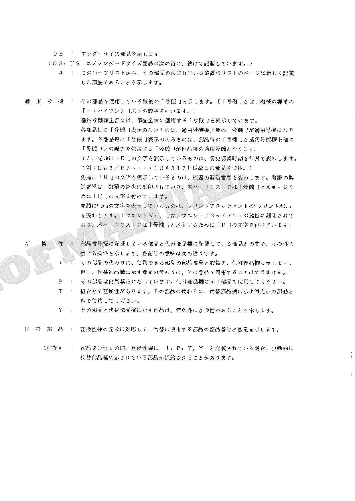 HITACHI UH025-7 Excavator Parts Catalog Manual SN 3001-